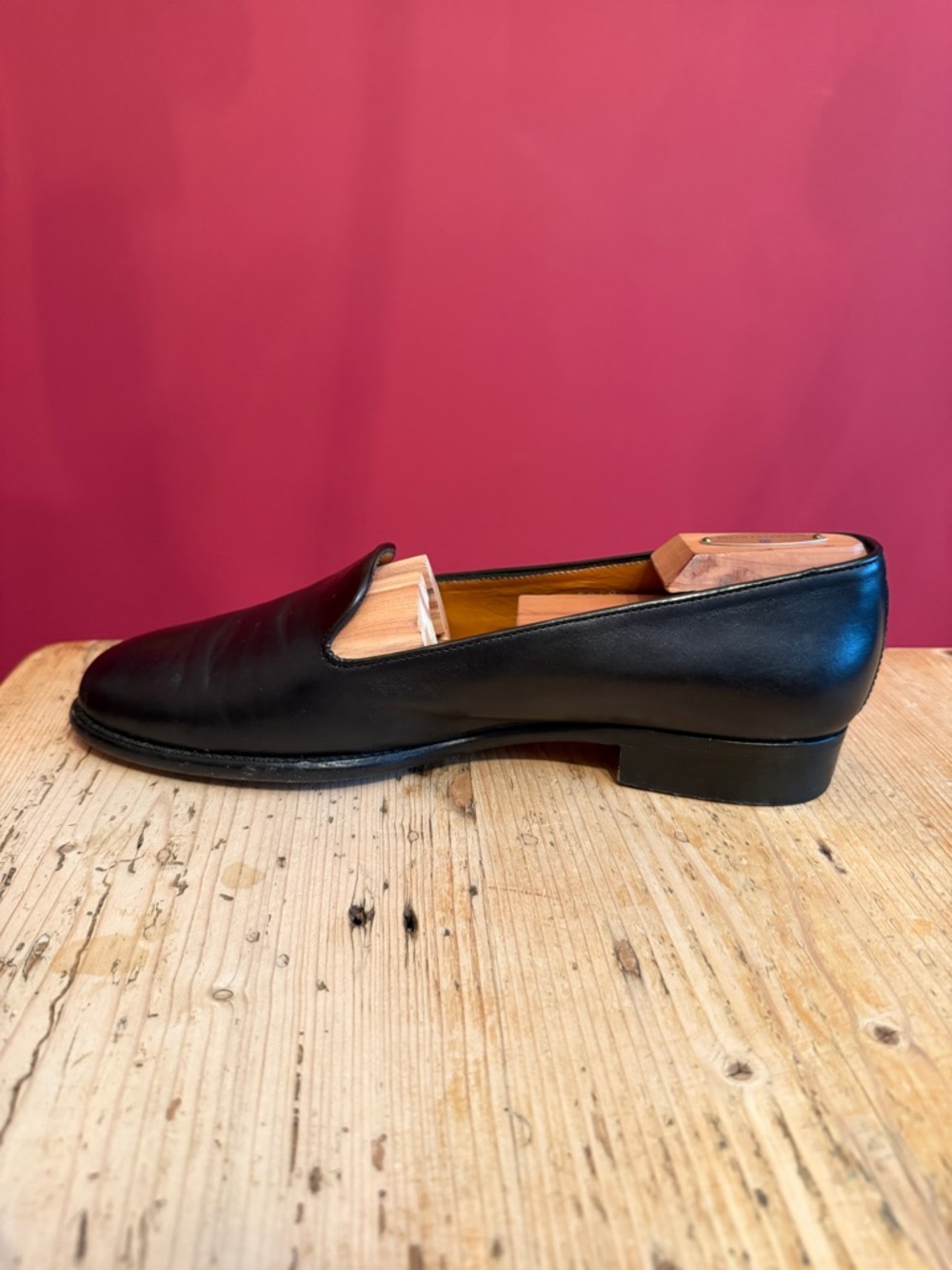 Polo Ralph Lauren Men’s Black Leather Tuxedo Loafers - Picture 3 of 10